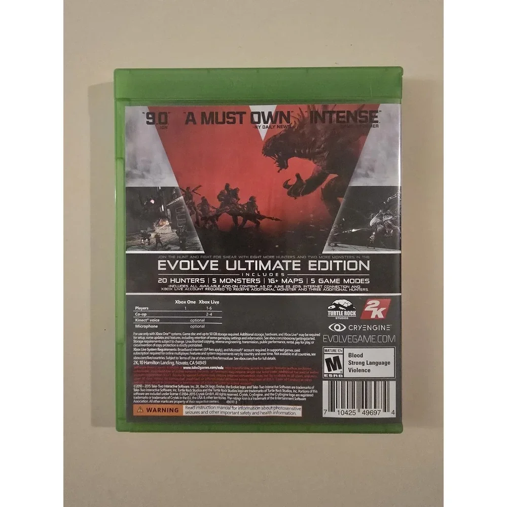 Evolve: Ultimate Edition Microsoft Xbox One 2015 Video Game 2K CIB